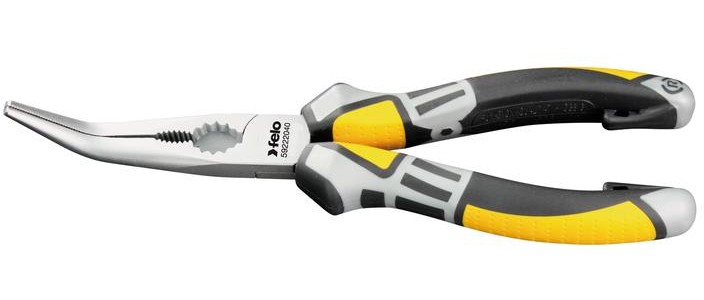 Длинногубцы Felo угловые с резцом 205мм 59222040