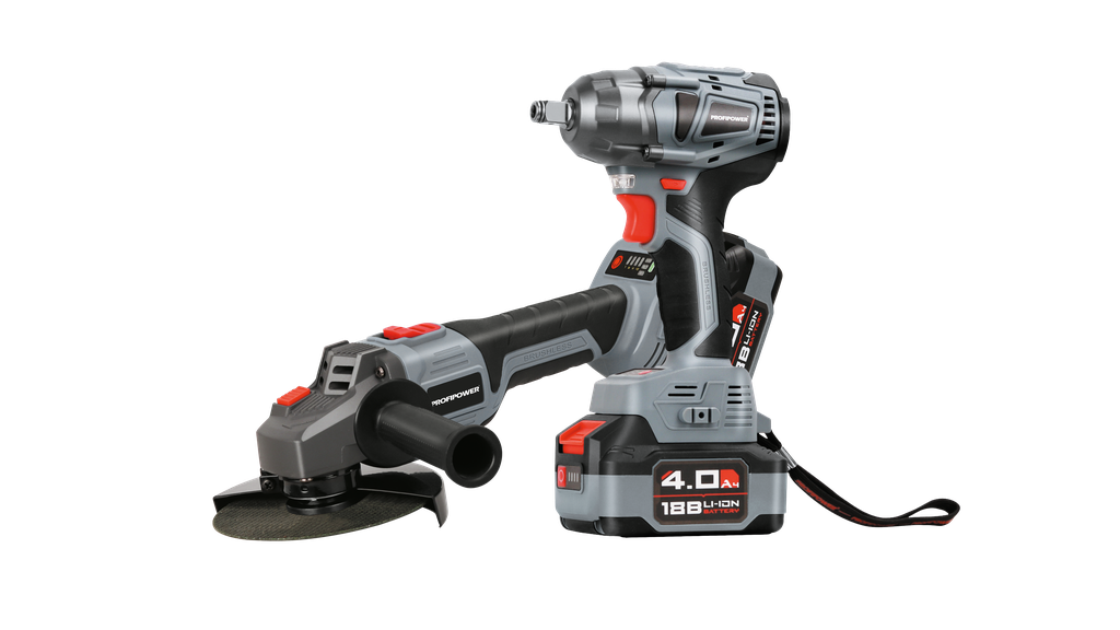 НАБОР 2в1 ProfiPower УШМ E0080 и гайковерт E0081   E0092