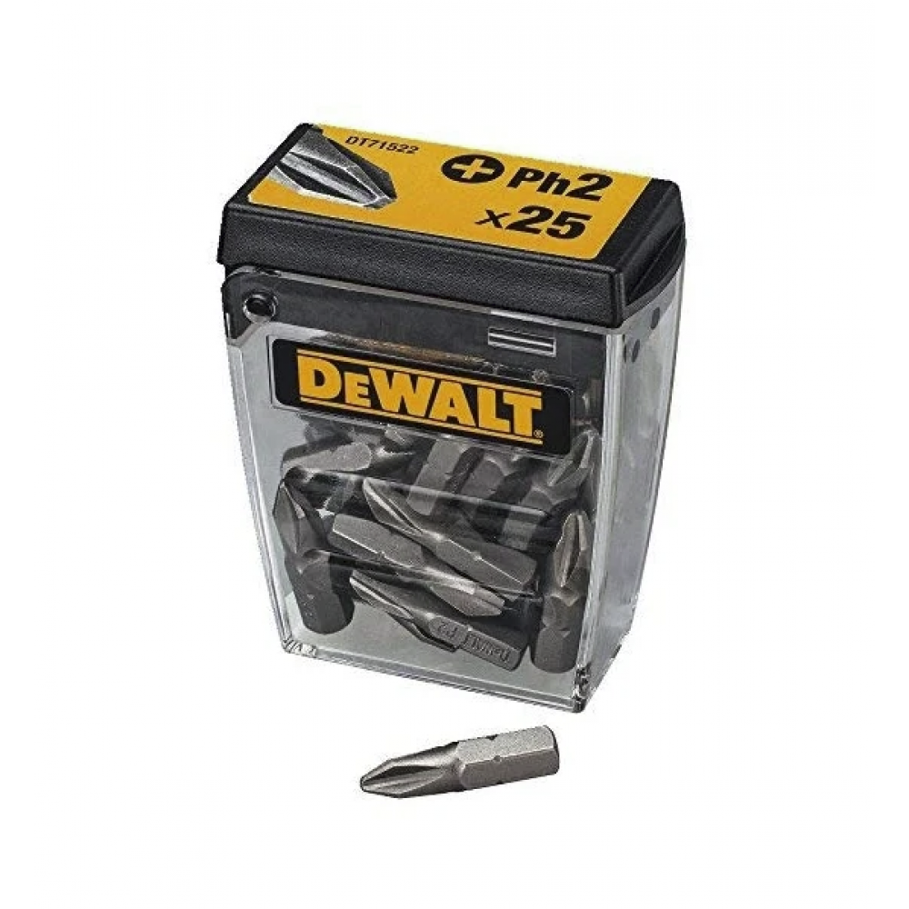 Биты ph2 dewalt. Набор бит DEWALT dt71522-QZ. Набор бит ph2x25 мм 25 шт DEWALT dt71522. Бита DEWALT ph2.