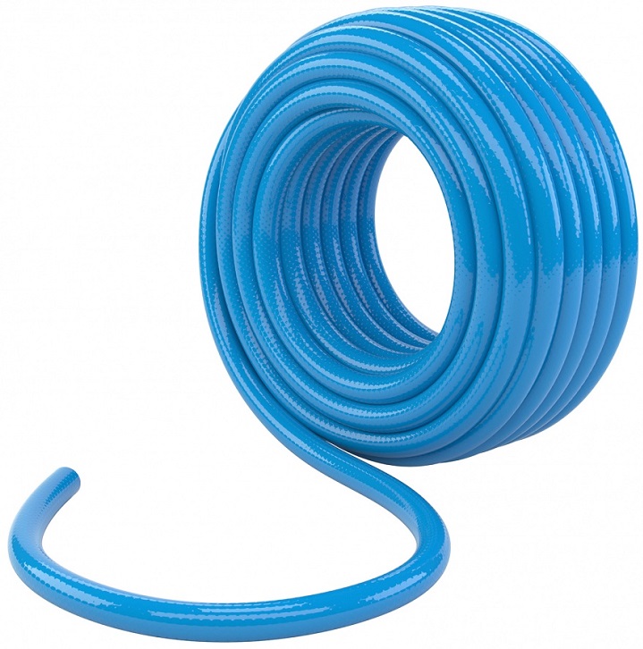Шланг поливочный армированный 3-слойный синий ПВХ 1/2" 25м Сибртех 67517