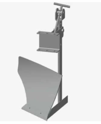 Плуг средний, стойка труба 20*40, высота 400мм, шир.захвата 200мм со сцепкой  ЭПМБС 10.500.200