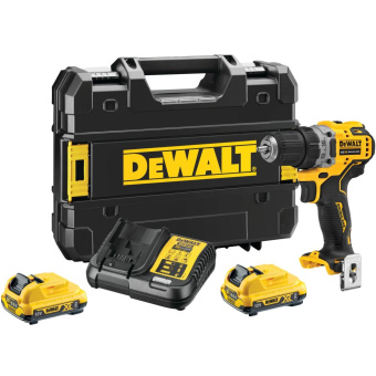 Шуруповерт DeWalt DCD 701 D2-QW (12В,250Вт,2х2,0АчLi-ion,БЗП-10мм,0-425/1500об./мин.,57,5/22,5Нм)