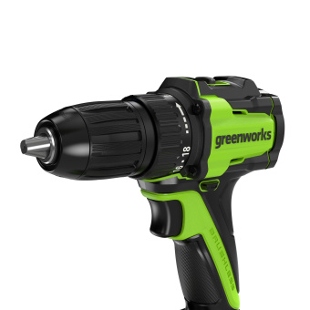 Дрель-шуруповерт акк. Greenworks DD345, 24V, б/щет, 27/45 Нм,13мм,2х2Ач,ЗУ,кор (3708307CUC)