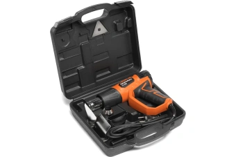 Фен DAEWOO DAF 2500 (2200Вт, 50°С-600°С, 200/500л/мин, LCD дисплей с плавной регул., кейс + 4насадки