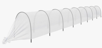 Парник 8м в сборе (9 дуг) (металл. дуги в ПВХ) дуга 2,5м, толщ. 10мм, плотн. 42г/м2    85389