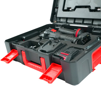 УШМ аккум. TEH LG125M-1B (20В, 125мм, 2000-9500об/мин, рег.обор.:6скор.,1АКБ*4Ач, ЗУ,кейс STACK)