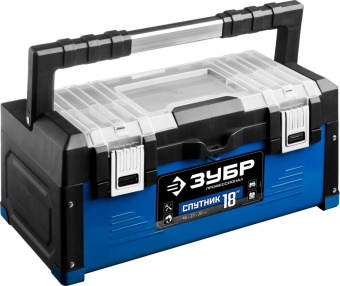 Ящик для инструментов ЗУБР СПУТНИК-18 металлический 460*230*200мм (18") Профессионал 38153-18