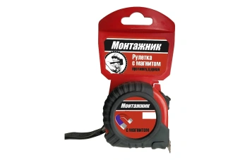 Рулетка с магнитом 5м*19мм Монтажник  601519