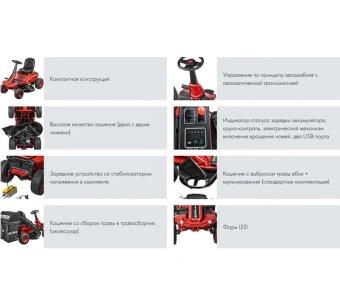 Садовый райдер акк. Elitech МА 4876 209896 (E1610.004.00)