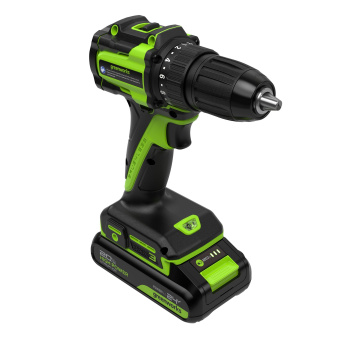Дрель-шуруповерт акк. Greenworks DD345, 24V, б/щет, 27/45 Нм,13мм,2х2Ач,ЗУ,кор (3708307CUC)