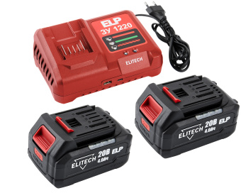 Шуруповерт аккум. Elitech ДА 21 УБЛ2 (ударн.,20В,2х4.0Ач,ELP,БЗП-13мм,0-500/2100об/мин,120Нм,1.3кг)