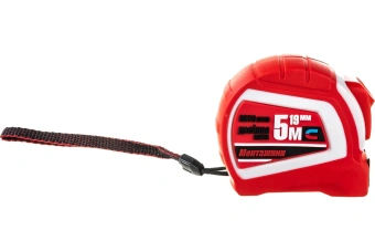 Рулетка с автостопом и магнитом двухсторонняя 5м*19мм Монтажник  603519