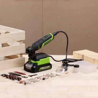 Гравер аккумуляторный Grenworks G24RT с принадлежностями 52шт., без АКБ и ЗУ) 3200807