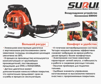 Воздуходув бенз. SURUI EB900