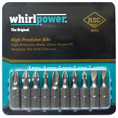 Набор бит Whirlpower 1/4" 25 мм 10 шт PH/PZ/SL 96M-SP2501-WP