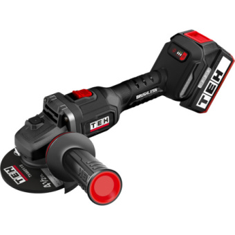 УШМ аккум. TEH LG125M-1B (20В, 125мм, 2000-9500об/мин, рег.обор.:6скор.,1АКБ*4Ач, ЗУ,кейс STACK)