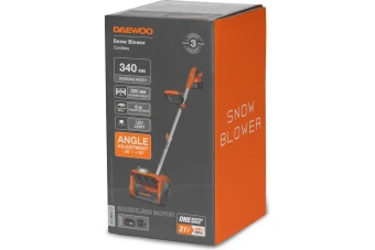 Снегоуборщик-лопата DAEWOO DAST 3421Li SET (21В,Бесщет,34см/20см,ФАРА, 1АКБ*4,0Ач Li-Ion, ЗУ)