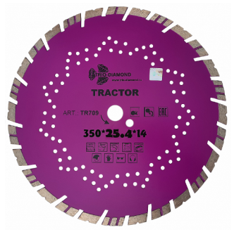 Диск алмазный отрезной TRIO DIAMOND 350*25,4*14 серия Tractor TR709