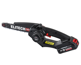Пила цепная МИНИ аккум. Elitech HD CS 2008BLK(б/щет,20В,1х20В,Li-ion,шина20см,шаг1/4",паз1.1мм,ЗУ)