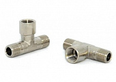 Переходник Ellitech 0704.005004 тройник Т-образный 2х1/4" (папа), 1х1/4" (мама)  177543
