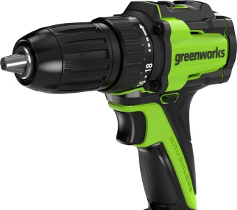 Дрель-шуруповерт аккумуляторная GREENWORKS DD345 24V, АКБ 4Ач и ЗУ 3708307CUB