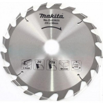 Диск пильный Makita 235*30/25/25.4*2.4*20T D-03925