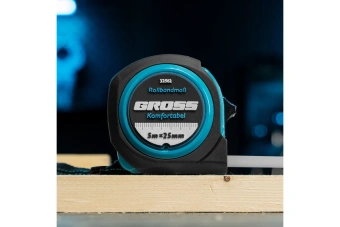 Рулетка GROSS Komfortabel 5 м*25 мм. обрезин. корпус  32562