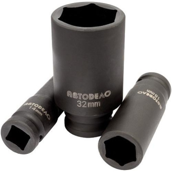 Головка ударная высокая 1/2" 6гр.22мм АвтоДело 40022-AD