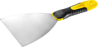 Шпатель STAYER PROFESSIONAL нержавеющее профилированное полотно, 2к ручка 120мм 10045-12