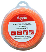 Леска Elitech 0809.006400 (2.4мм,87м,витой квадрат,би-материал,блистер)