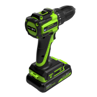 Дрель-шуруповерт акк. Greenworks DD345, 24V, б/щет, 27/45 Нм,13мм,2х2Ач,ЗУ,кор (3708307CUC)