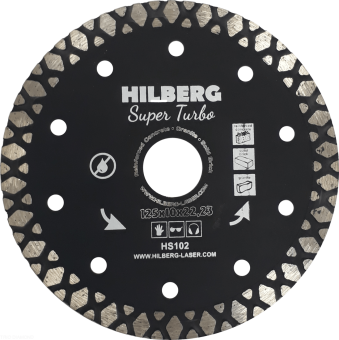 Диск алмазный TRIO DIAMOND 125*22,23*10 мм Hilberg Super Turbo HS102