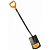 Лопата штыковая Fiskars Solid закругленное лезвие 1026683