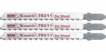 Пилки для лобзика по дереву Bimetal//Matrix 3шт. Т101BRF 75*2.5мм  78211