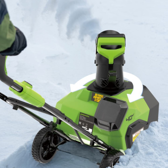 Снегоуборщик аккумуляторный Greenworks 2603607UG, 40V, 40 см, 1хАКБ 5 Ач и ЗУ
