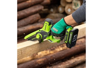 Пила цепная мини аккум. Greenworks GD24CSMNX (24V, 15см, бесщет., c 1хАКБ 2Ач и ЗУ) 2008707UA
