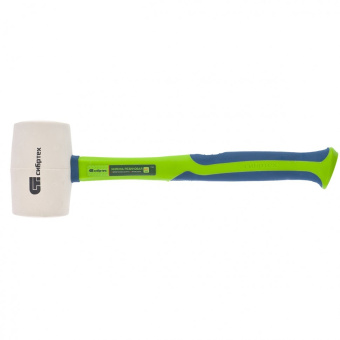 Киянка СИБРТЕХ резиновая, 680г белая резина, фибергласовая рукоятка   11168