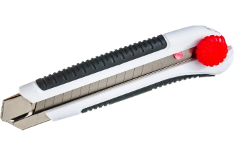 Нож со сменным лезвием Монтажник 25мм, обрезиненный, ABS+TPR 600508