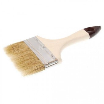 Кисть плоская "Сказка"  4" натур.светл.щетина, дерев.ручка 