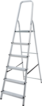 Стремянка Новая высота алюминиевая односторонняя NV 1110 1*7 ступ. 80мм 1110107