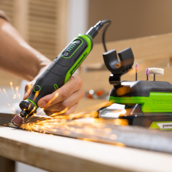 Гравер аккумуляторный Grenworks G24RT с принадлежностями 52шт., без АКБ и ЗУ) 3200807