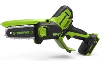 Пила цепная мини аккум. Greenworks GD24CSMNX (24V, 15см, бесщет., c 1хАКБ 2Ач и ЗУ) 2008707UA