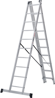 Лестница алюминиевая 3-х секц. Новая Высота NV 1230, 3х10 перекладин  1230310