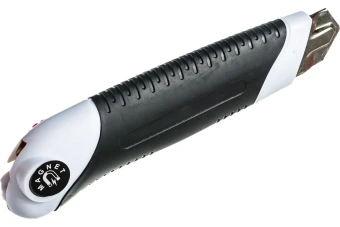 Нож со сменным лезвием Монтажник 25мм, обрезиненный, ABS+TPR 600508