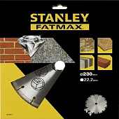 Диск алмазный STANLEY 230*22,2 сегмент FatMax по бетону STA 38117-XJ