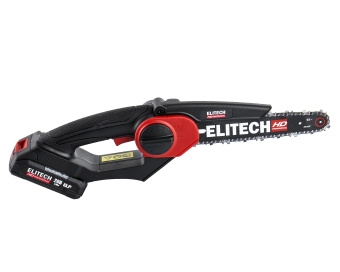 Пила цепная МИНИ аккум. Elitech HD CS 2008BLK(б/щет,20В,1х20В,Li-ion,шина20см,шаг1/4",паз1.1мм,ЗУ)