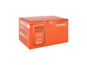 Пневмокраскораспылитель PATRIOT HVLP 1,4A верхний бачок 0,6л, сопло 1,4мм, 130л/мин, быстросъем 1/4"  830901017