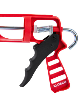 Пистолет для герметика ELITECH 710101 скелетный. Антикапля. Усилие 90кг 207207