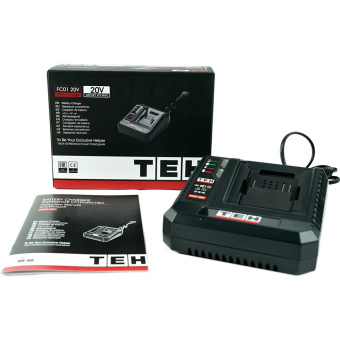 Зарядное устройство TEH FC01 20V (время заряда 30-90мин, тип крепления — слайдер, вес 0.22кг)