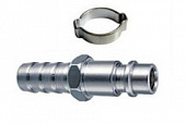 Переходник Ellitech 0704.019300 рапид (штуцер) - елочка 8мм + кольцо 8х13мм,  188958